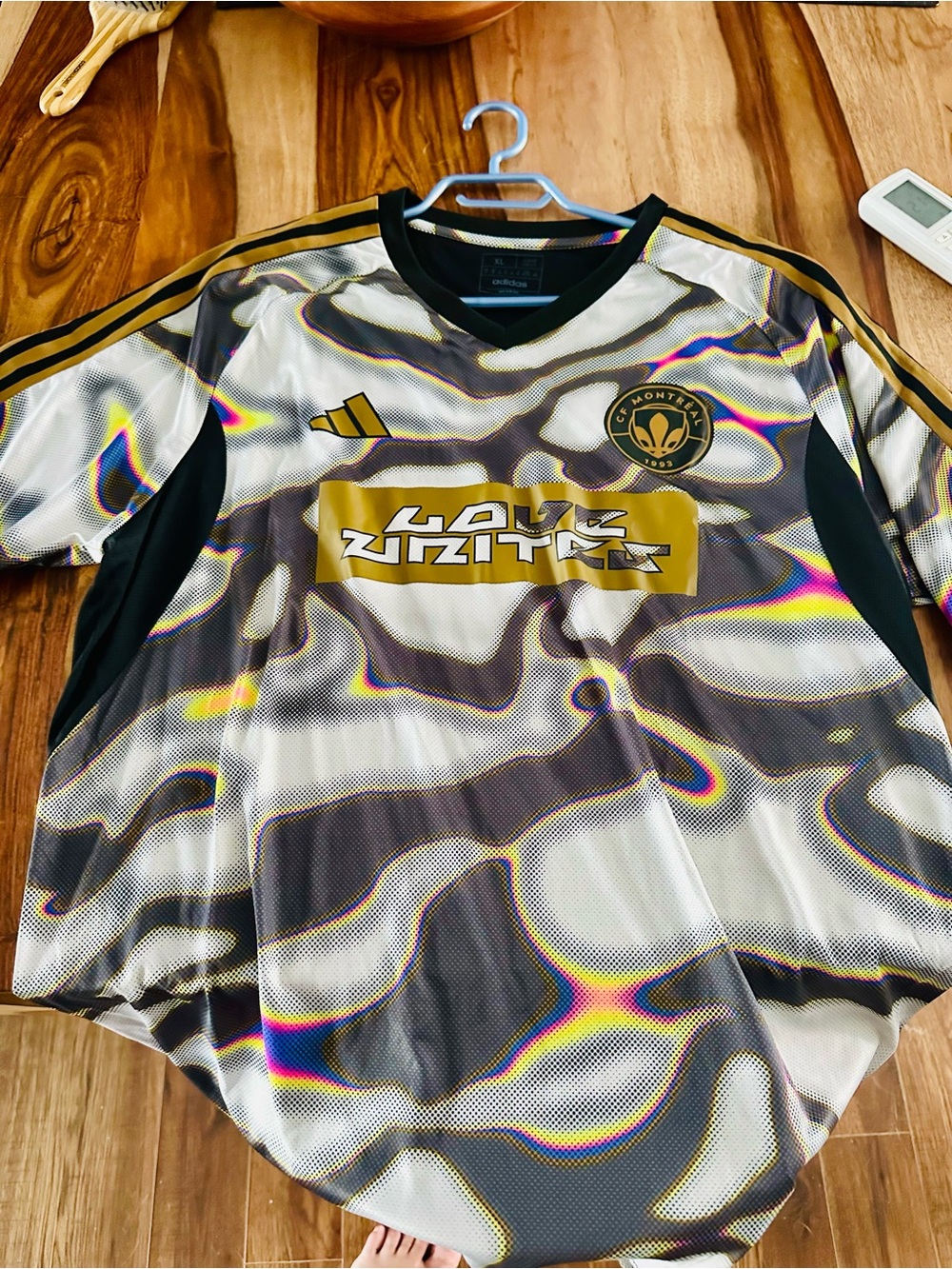 2024 love united official jersey cf Montreal  Men’s Gold & Black Graphic
